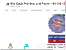 Tablet Screenshot of mikedavisplumbing.com